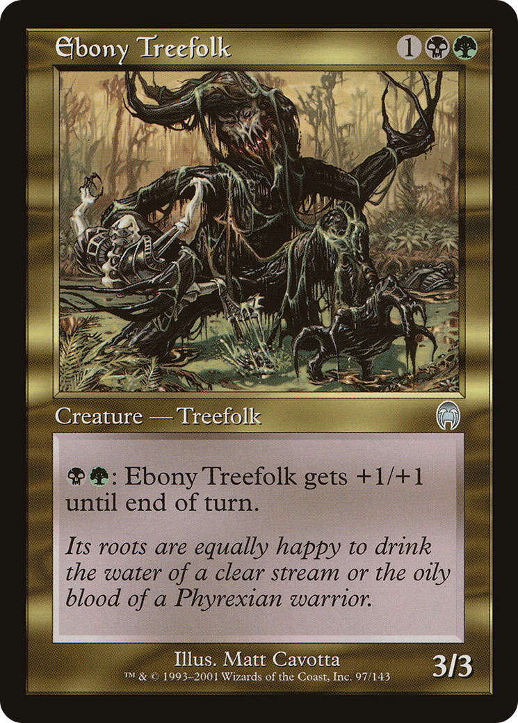 Ebony Treefolk [Apocalypse] Foil