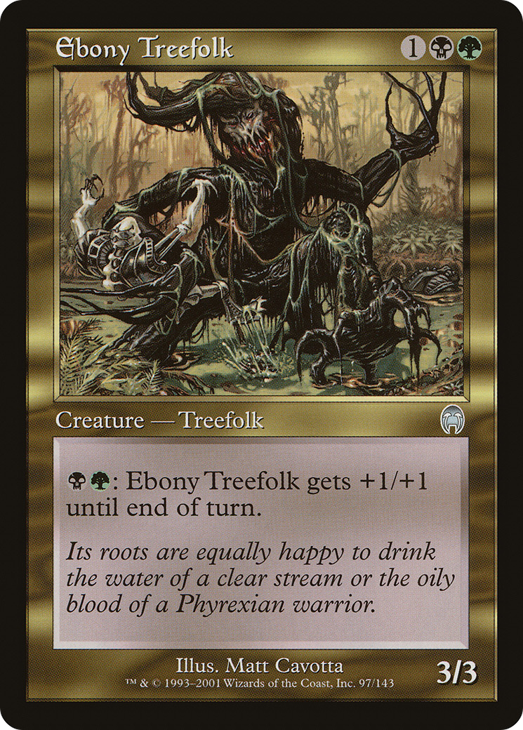 Ebony Treefolk [Apocalypse] Foil