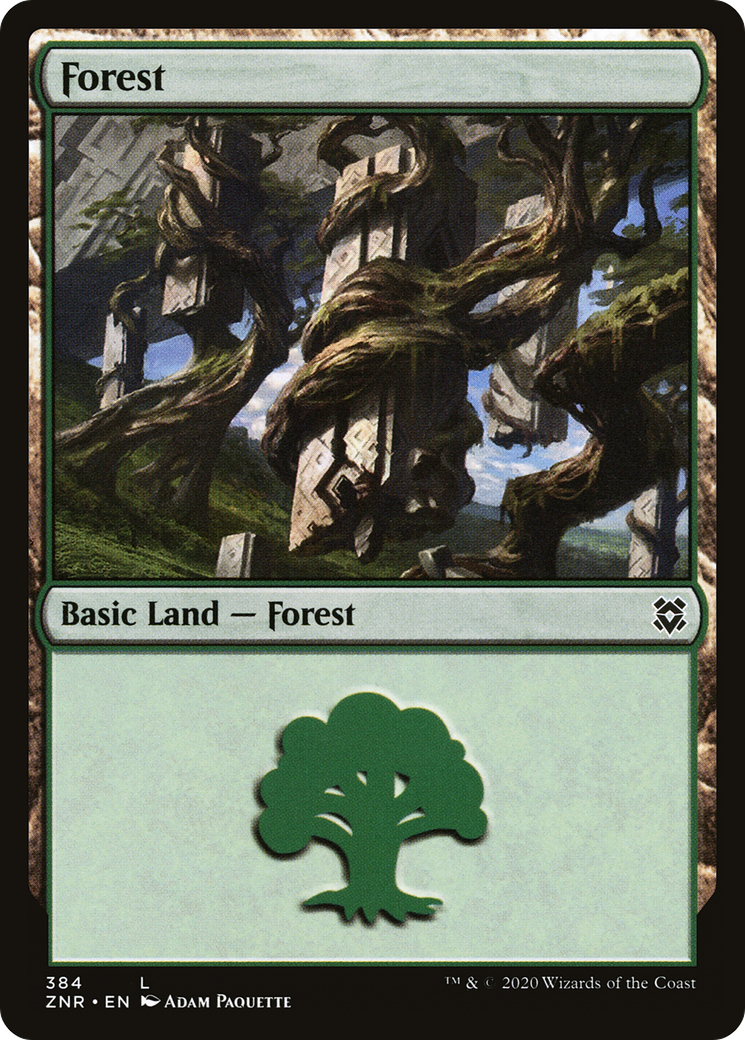 Forest (384) [Zendikar Rising] Foil