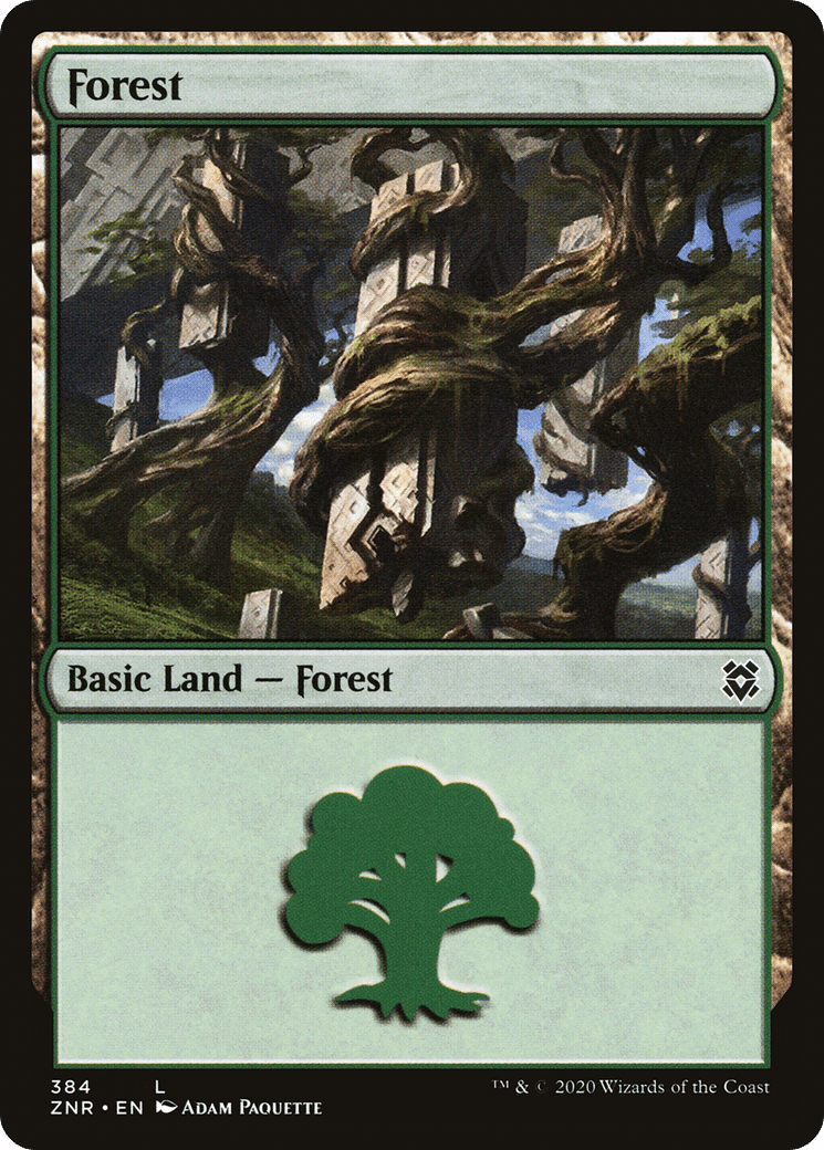 Forest (384) [Zendikar Rising] Foil
