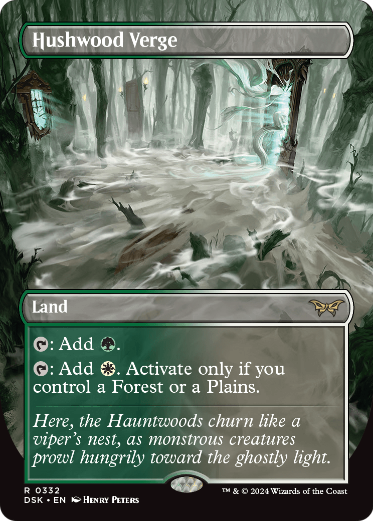 Hushwood Verge (Borderless) [Duskmourn: House of Horror] Foil