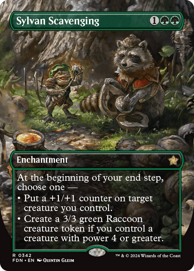 Sylvan Scavenging (FDN-342) - Foundations (Borderless)