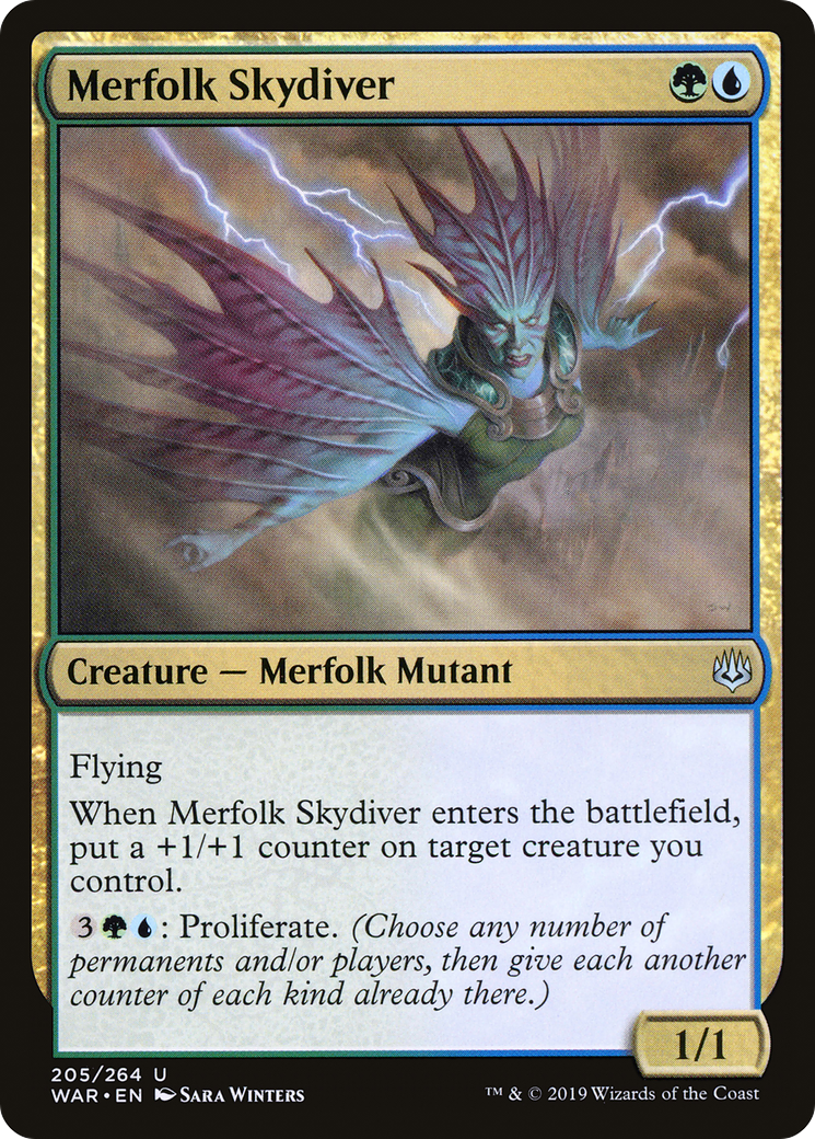 Merfolk Skydiver [War of the Spark] Foil