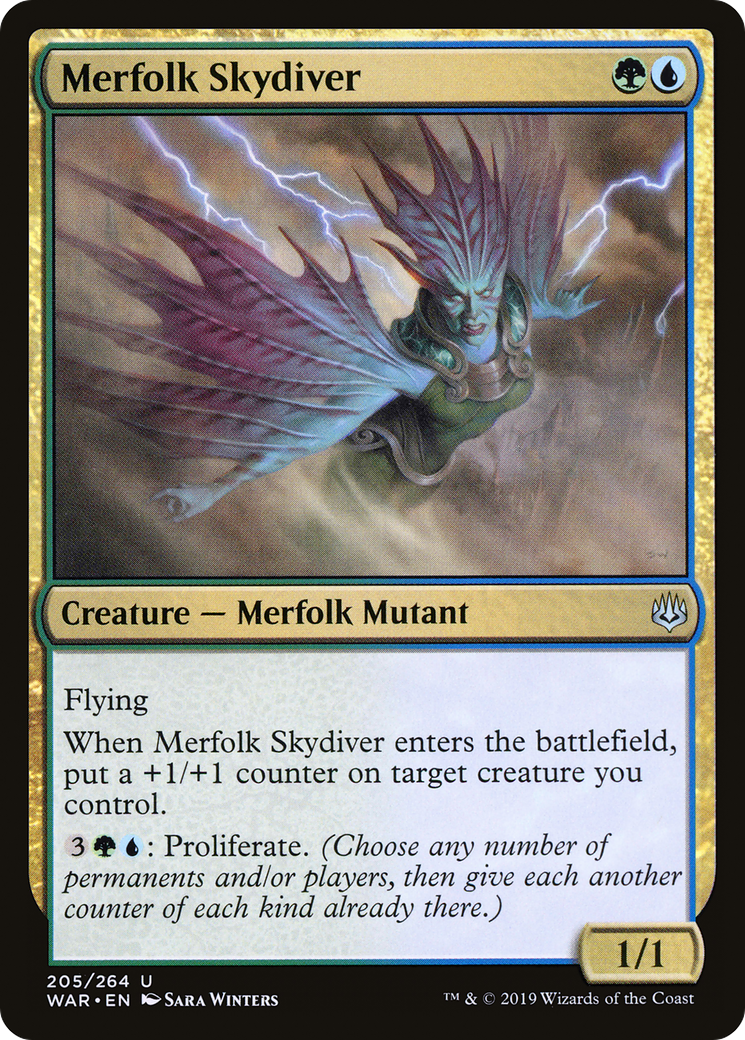 Merfolk Skydiver [War of the Spark] Foil