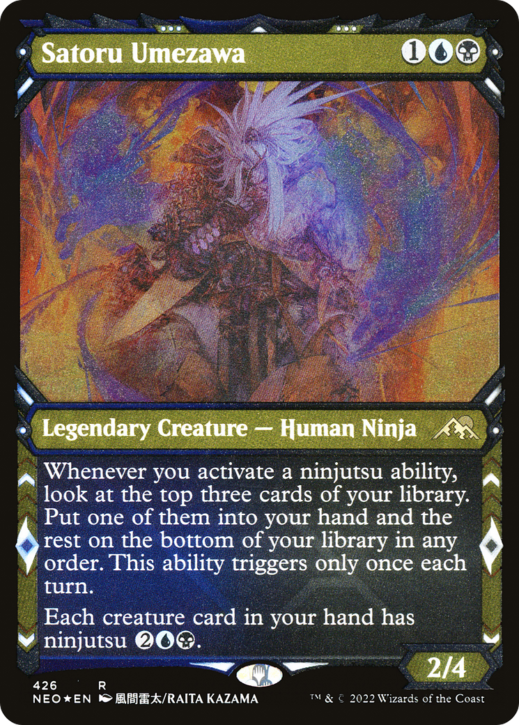 Satoru Umezawa (NEO-426) - Kamigawa: Neon Dynasty: (Showcase) Etched Foil