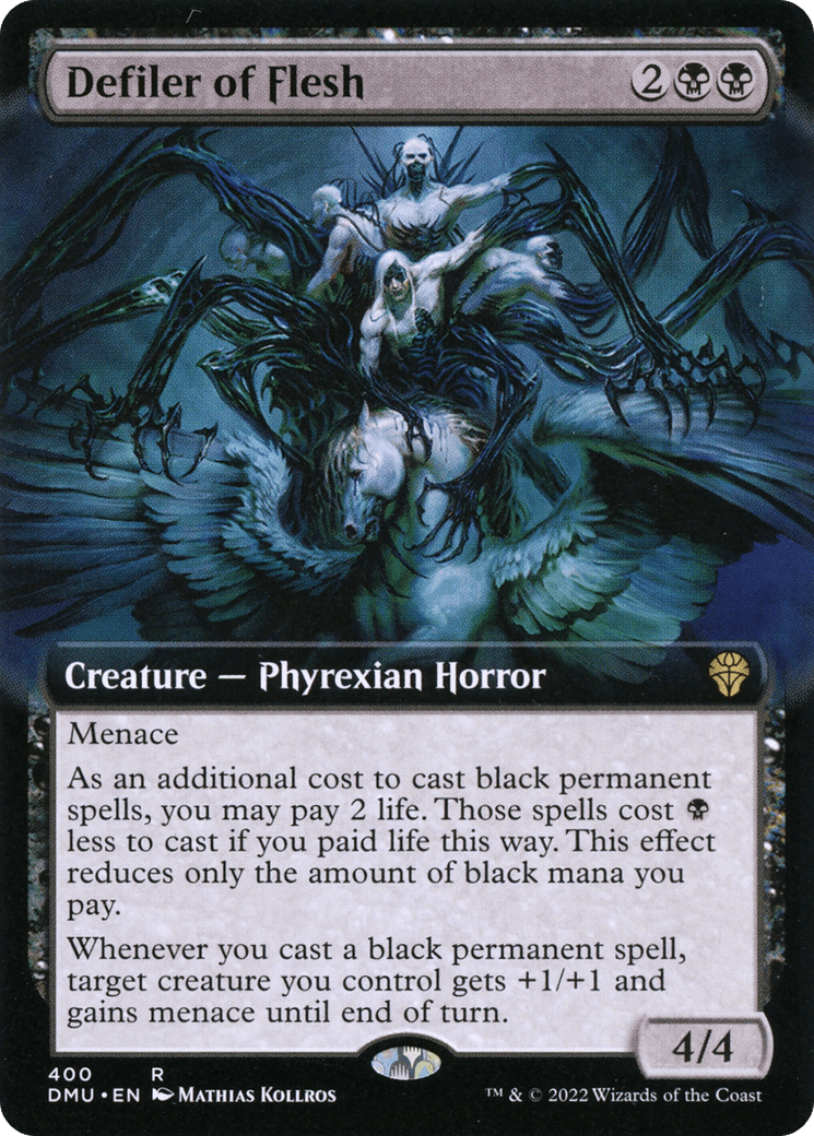 Defiler of Flesh (Extended Art) [Dominaria United] Foil