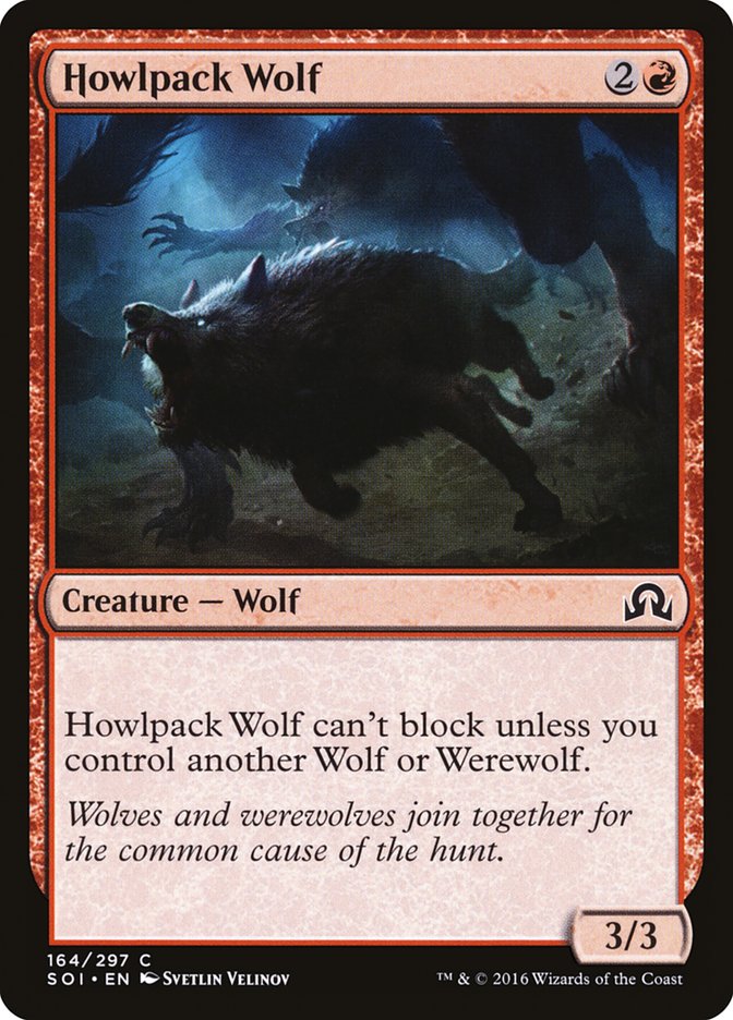 Howlpack Wolf 164/297 (Shadows over Innistrad) 