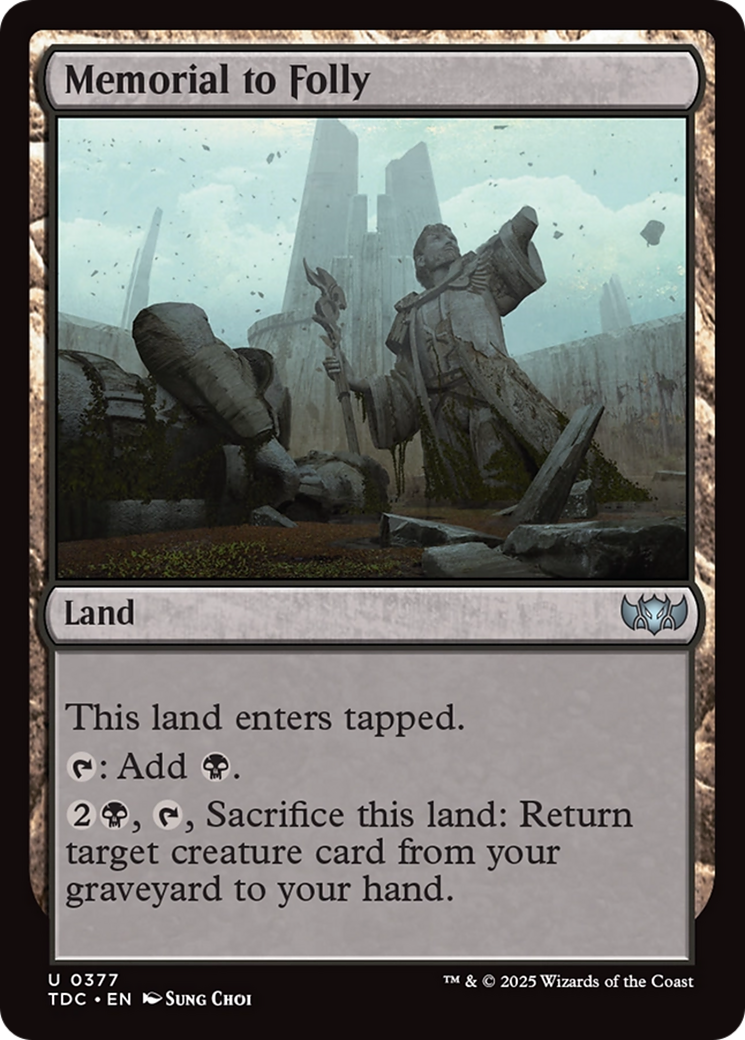 Memorial to Folly (377) [Commander: Tarkir: Dragonstorm]