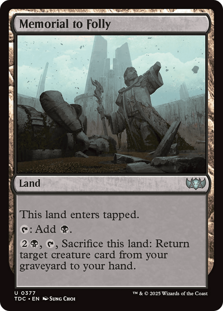 Memorial to Folly (377) [Commander: Tarkir: Dragonstorm]