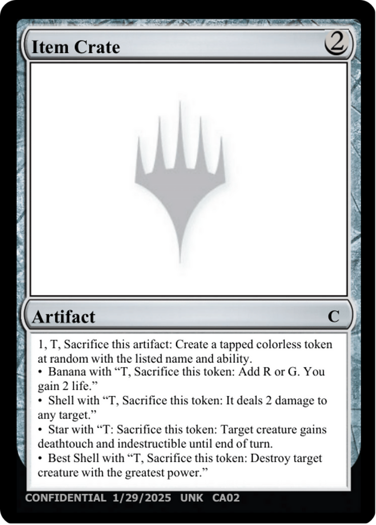 Item Crate |  () [Un-Known Event Playtest Cards]
