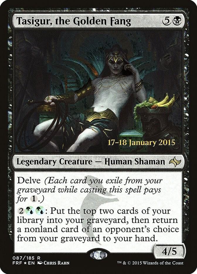 Tasigur the Golden Fang 87s/43 (Prerelease Cards)  - Foil