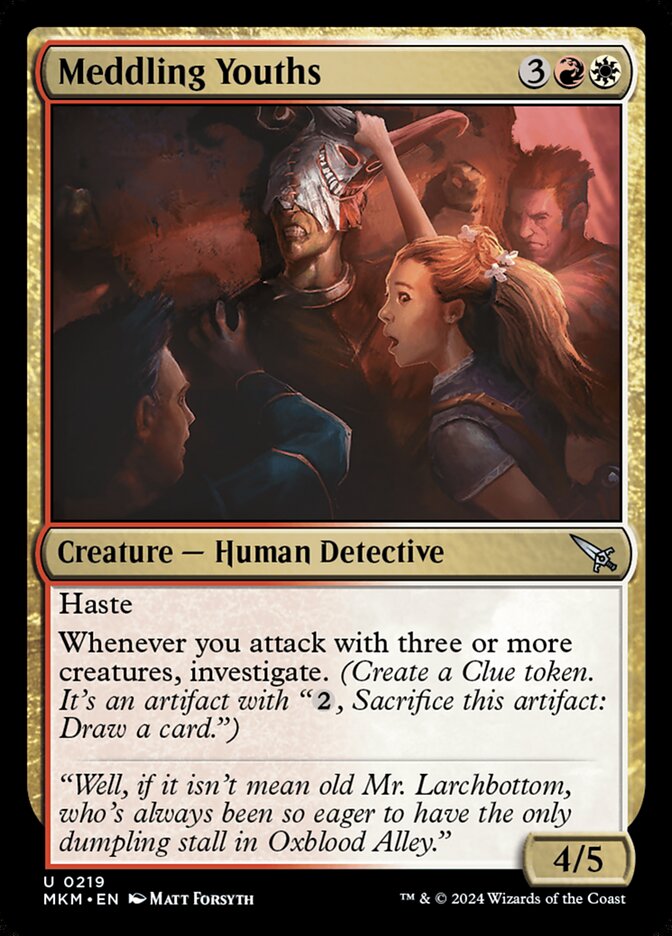 Meddling Youths 219/286 (Murders at Karlov Manor)  - Foil