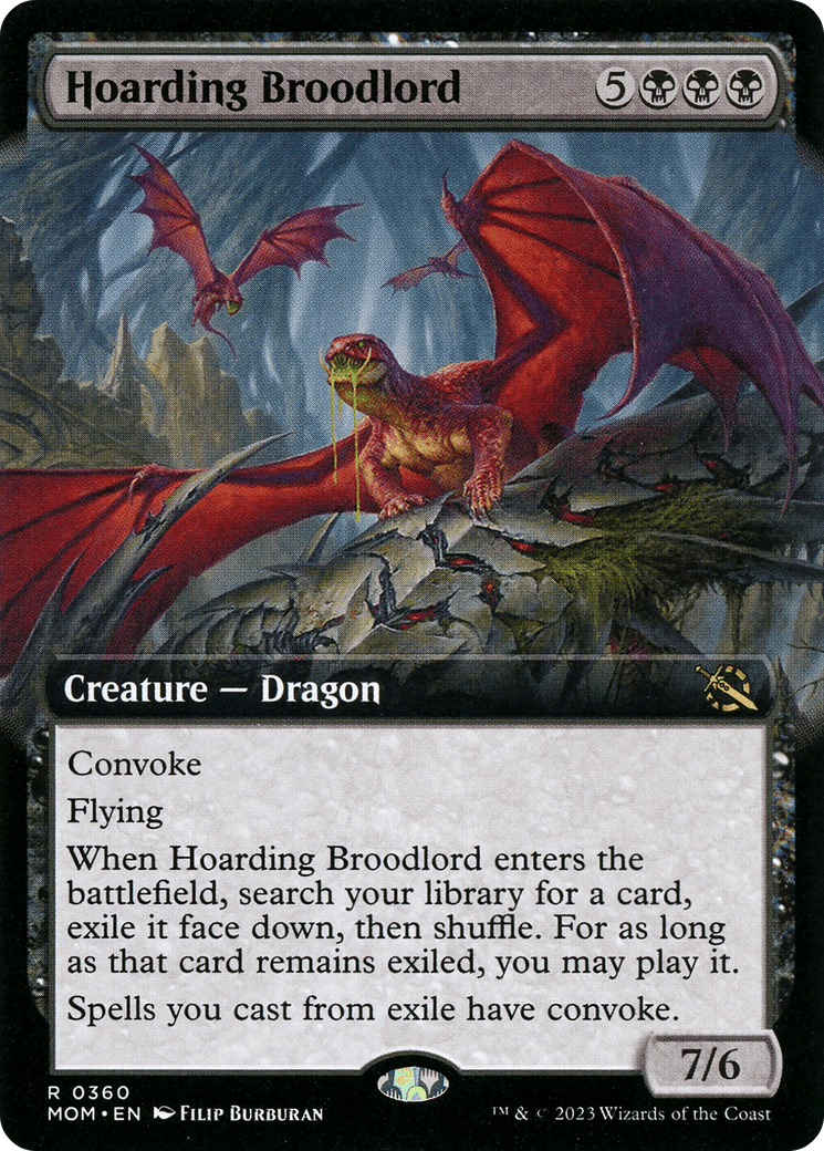 Hoarding Broodlord (Extended Art) [March of the Machine] Foil