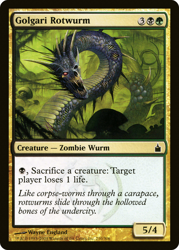 Golgari Rotwurm [Ravnica: City of Guilds] Foil