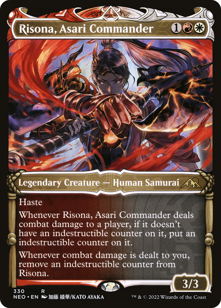 Risona, Asari Commander (Showcase Samurai) [Kamigawa: Neon Dynasty] Foil