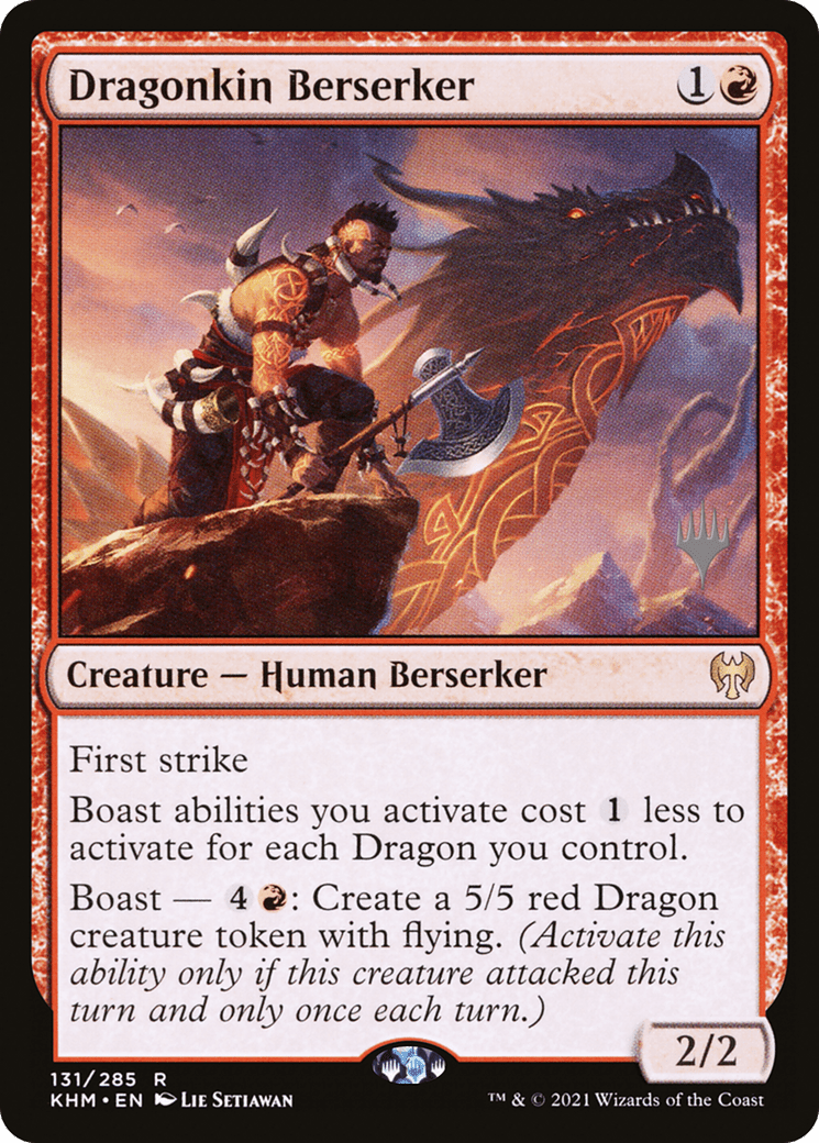 Dragonkin Berserker (Promo Pack) [Kaldheim Promos] Foil
