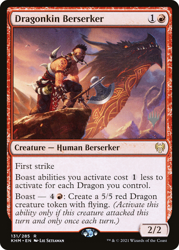 Dragonkin Berserker (Promo Pack) [Kaldheim Promos] Foil