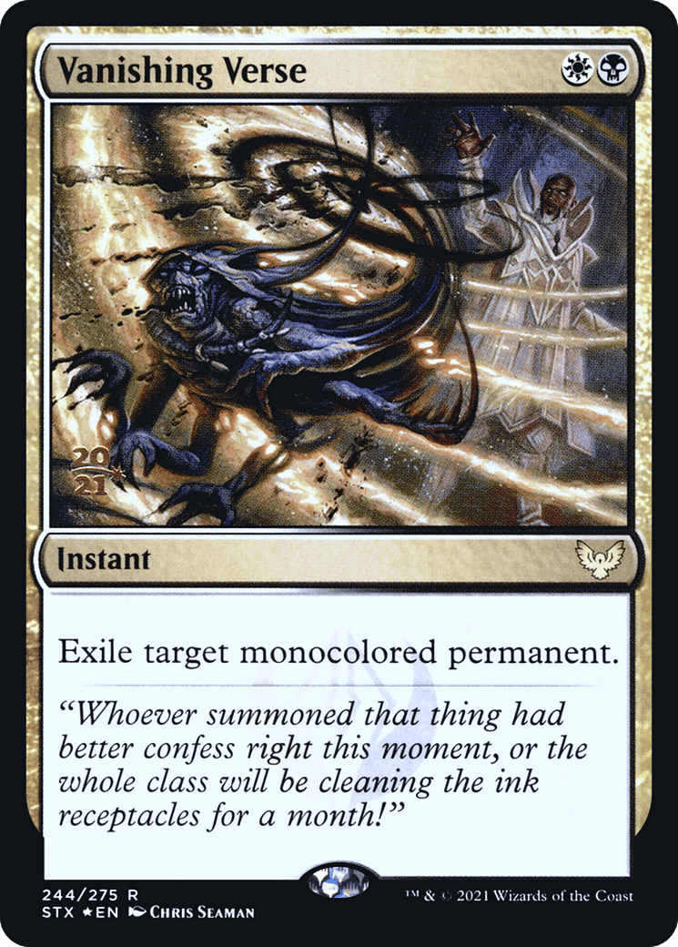 Vanishing Verse [Strixhaven: School of Mages Prerelease Promos]