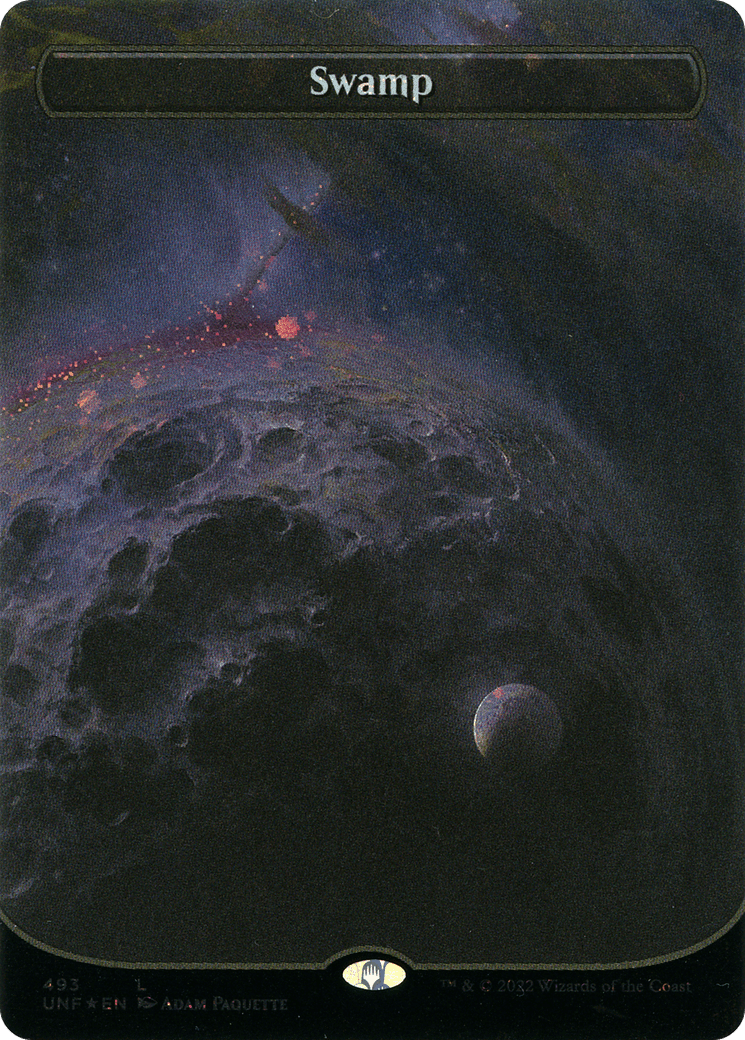 Swamp (493) (Orbital Space-ic Land) (Galaxy Foil) [Unfinity]