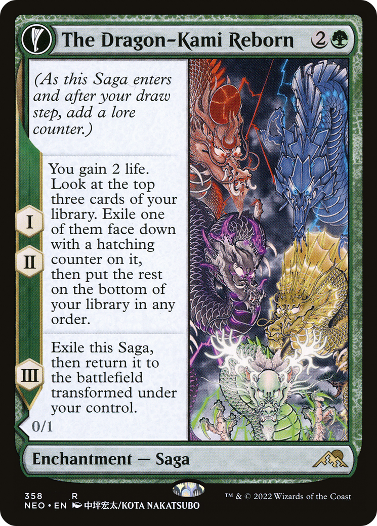 The Dragon-Kami Reborn // Dragon-Kami's Egg (Showcase Soft Glow) [Kamigawa: Neon Dynasty] Foil