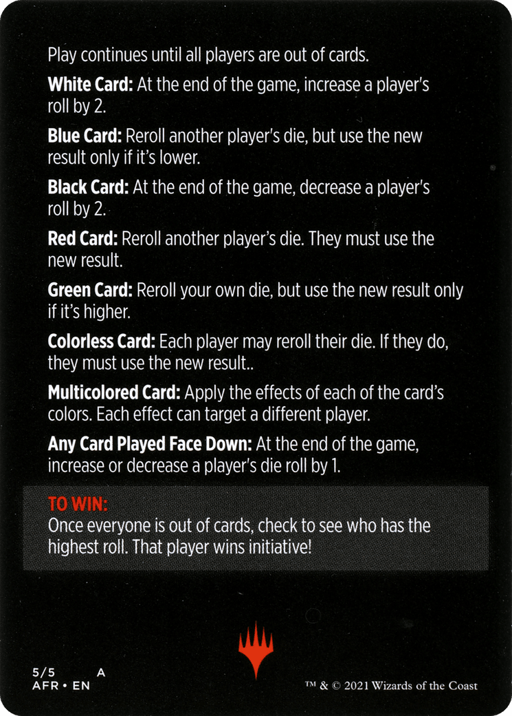 Roll for Initiative // Roll for Initiative (cont'd) (MAFR-005) - Adventures in the Forgotten Realms Minigames Foil