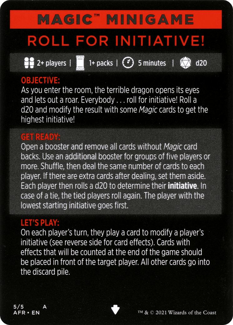 Roll for Initiative // Roll for Initiative (cont'd) (MAFR-005) - Adventures in the Forgotten Realms Minigames