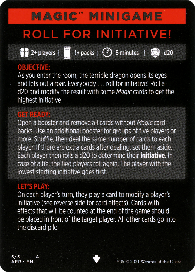 Roll for Initiative // Roll for Initiative (cont'd) (MAFR-005) - Adventures in the Forgotten Realms Minigames