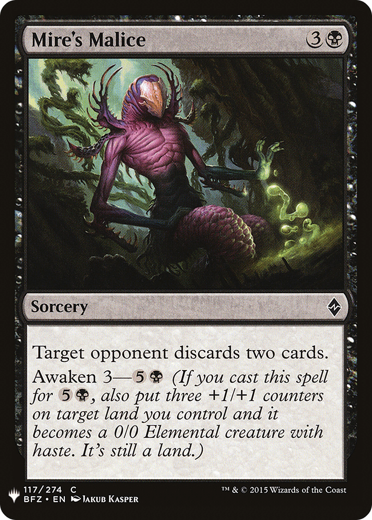 Mire's Malice |  (BFZ-117) [The List]
