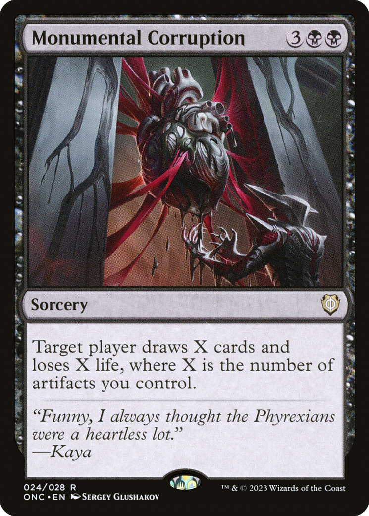 Monumental Corruption [Phyrexia: All Will Be One Commander] Foil