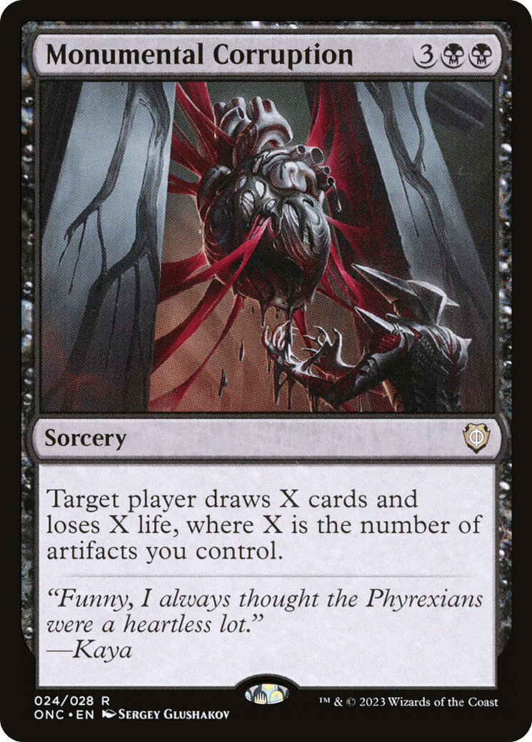 Monumental Corruption [Phyrexia: All Will Be One Commander] Foil