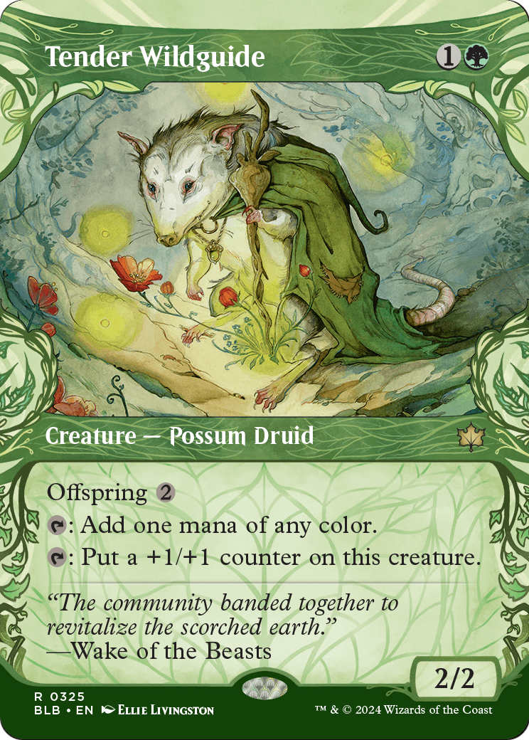 Tender Wildguide (Showcase) [Bloomburrow] Foil