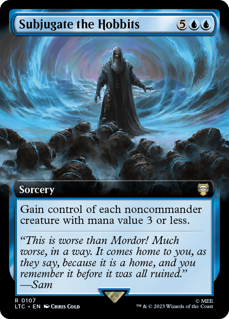 Subjugate the Hobbits (107) [Tales of Middle-earth Commander] : (Extended Art) Foil