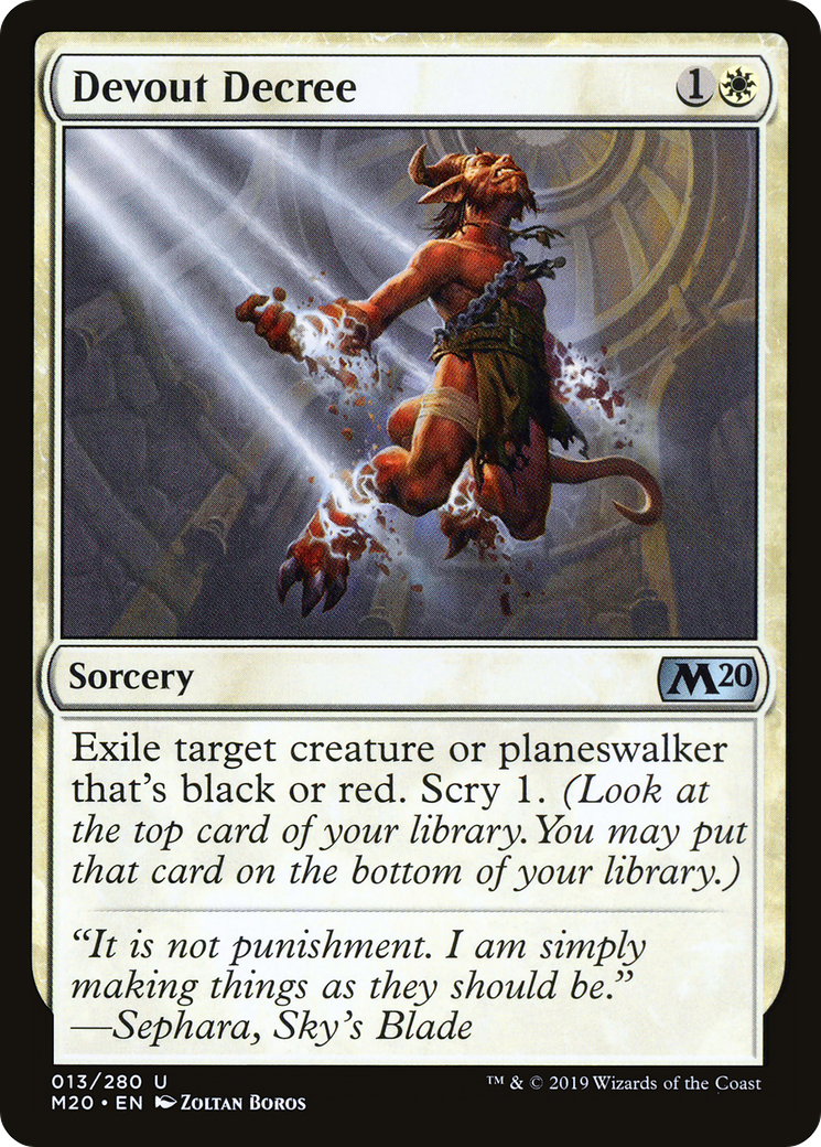 Devout Decree [Core Set 2020] Foil
