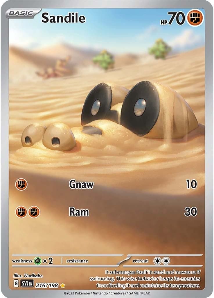 Sandile 216/198 - SV01 Scarlet & Violet Base Set Holofoil