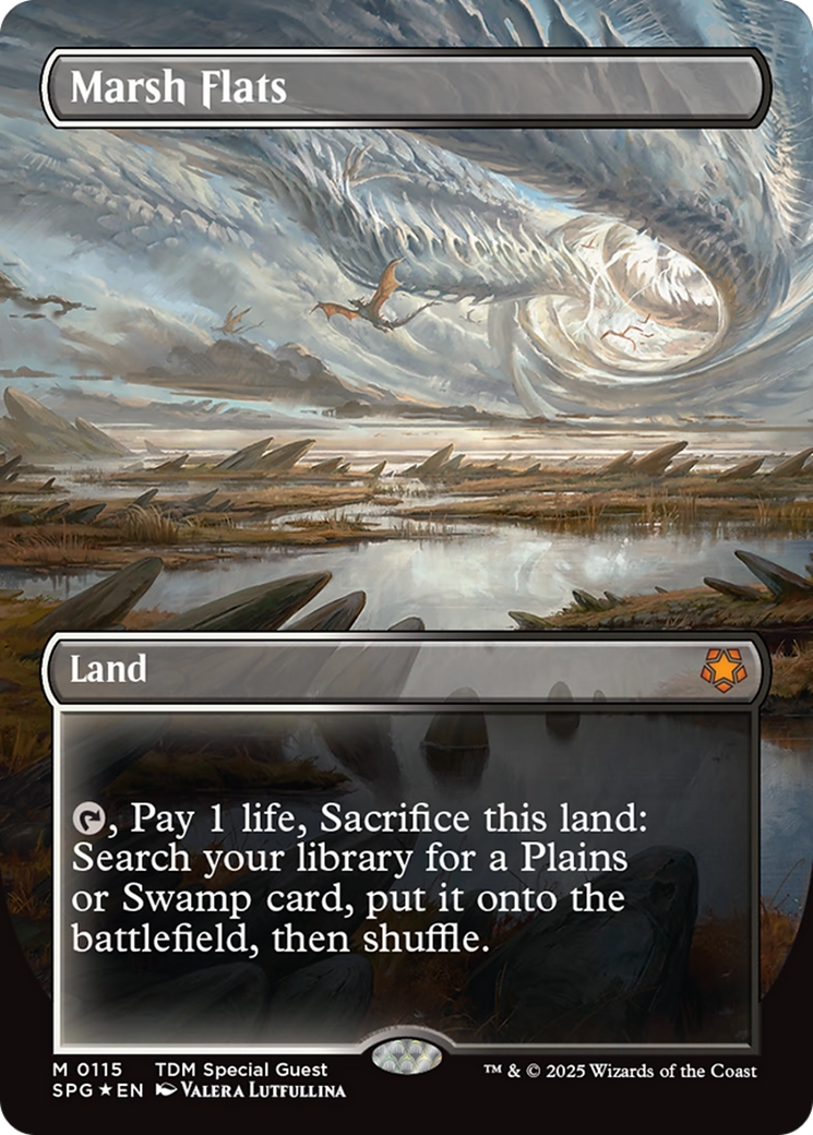 Marsh Flats (Borderless) (Dragonscale Foil) (115) [Special Guests]
