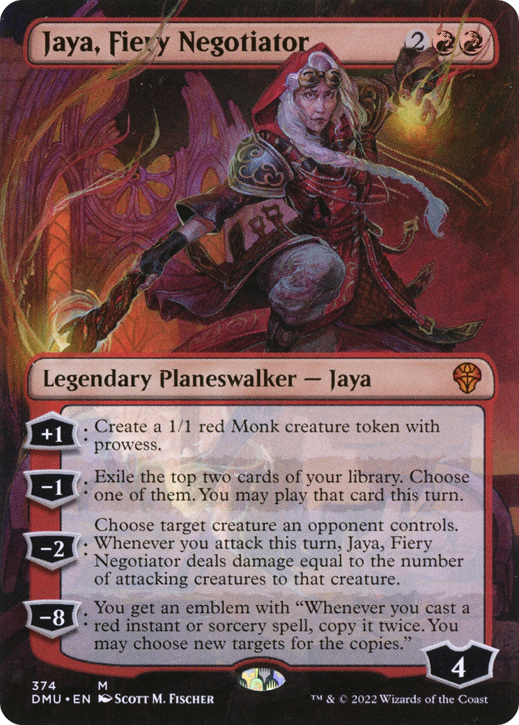 Jaya, Fiery Negotiator (Borderless) [Dominaria United] Foil
