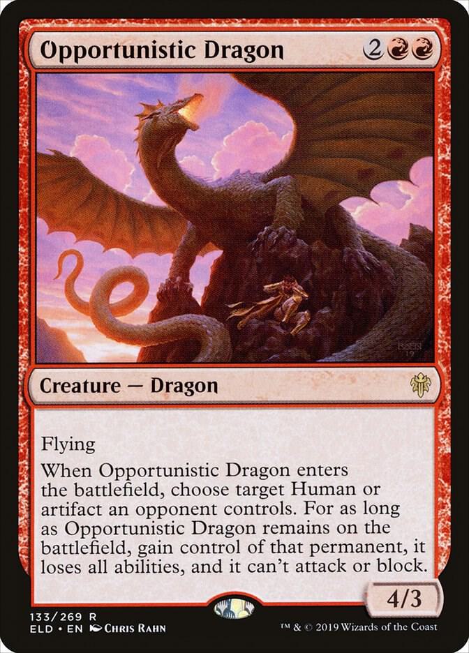 Opportunistic Dragon 133/269 (Throne of Eldraine)  - Foil
