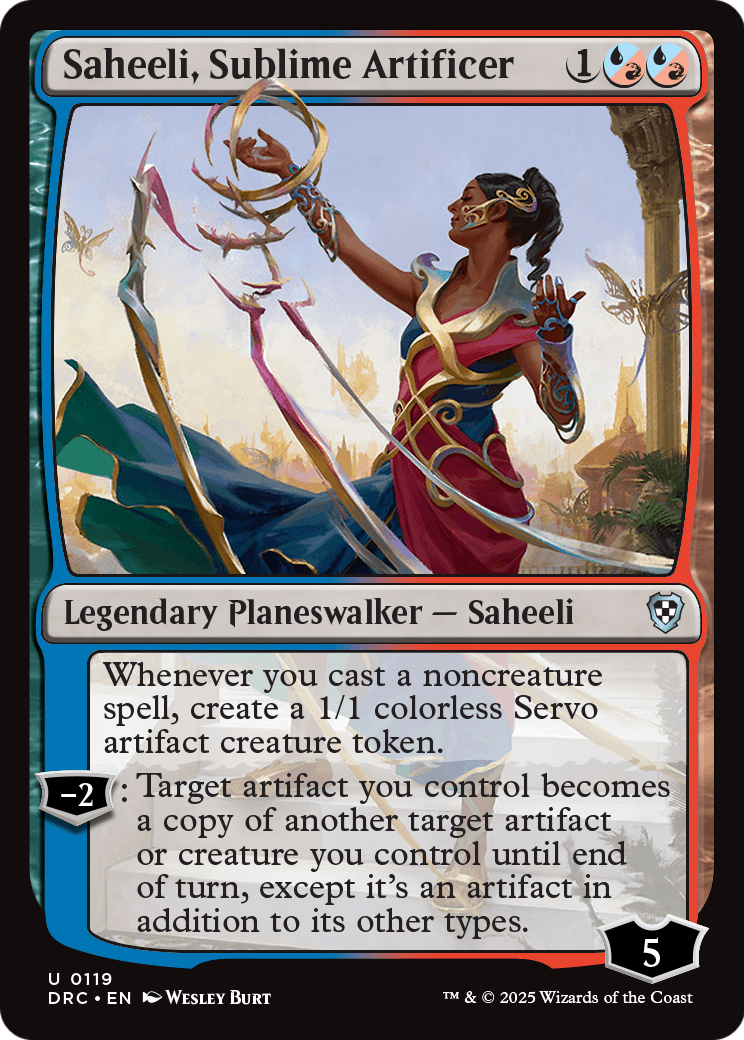 Saheeli, Sublime Artificer (-119) [Commander: Aetherdrift]