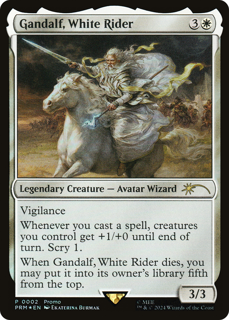 Gandalf, White Rider (PLTC-002) - Tales of Middle-earth Deluxe Commander Kit Foil