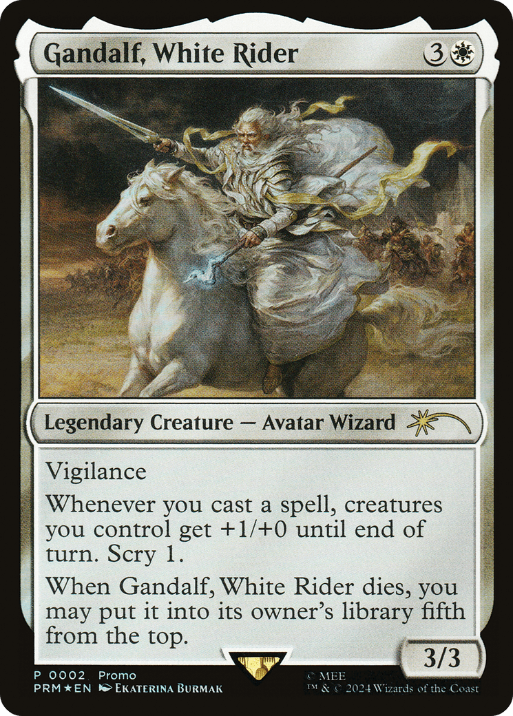Gandalf, White Rider (PLTC-002) - Tales of Middle-earth Deluxe Commander Kit Foil