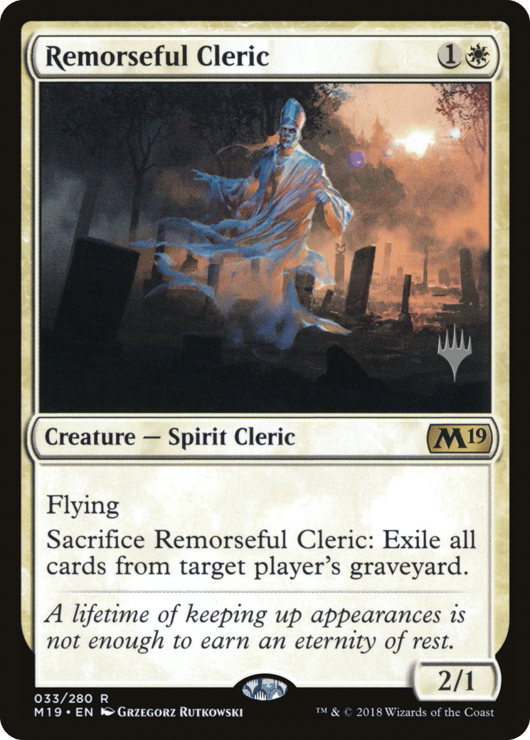 Remorseful Cleric (Promo Pack) [Core Set 2019 Promos] Foil
