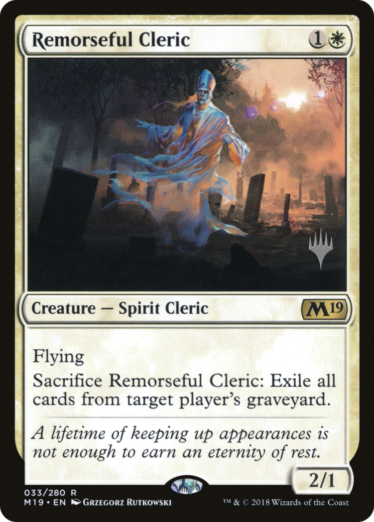 Remorseful Cleric (Promo Pack) [Core Set 2019 Promos] Foil