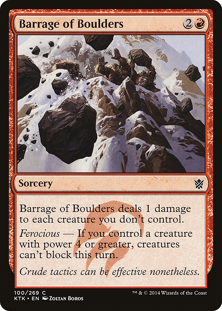 Barrage of Boulders [Khans of Tarkir] Foil