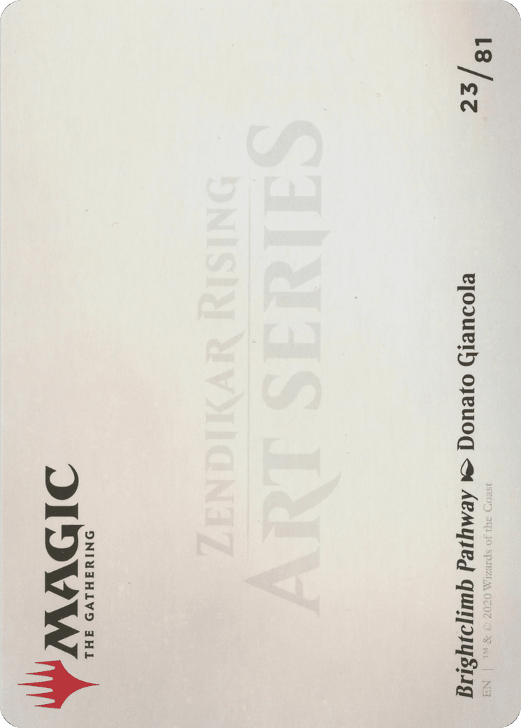 Brightclimb Pathway // Brightclimb Pathway (AZNR-023) - Zendikar Rising Art Series (Borderless)