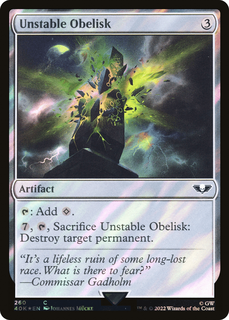 Unstable Obelisk (Surge Foil) [Warhammer 40,000]