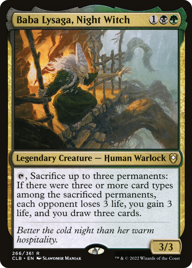 Baba Lysaga, Night Witch [Commander Legends: Battle for Baldur's Gate] Foil