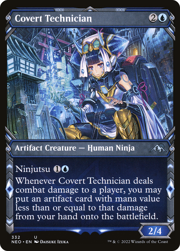 Covert Technician (Showcase Ninja) [Kamigawa: Neon Dynasty] Foil