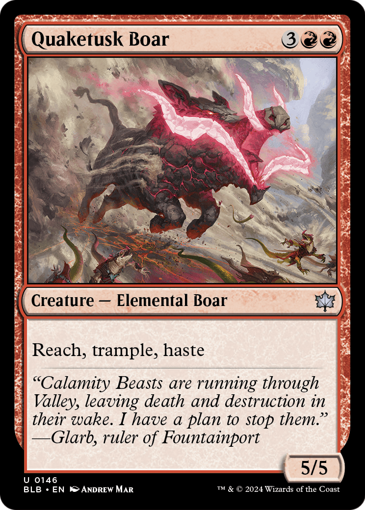 Quaketusk Boar [Bloomburrow] Foil