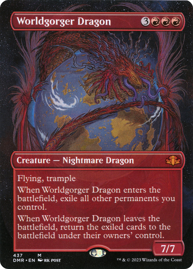 Worldgorger Dragon (Borderless Alternate Art) [Dominaria Remastered]