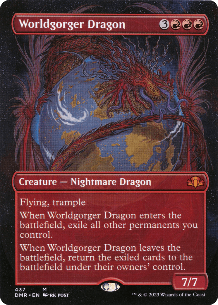 Worldgorger Dragon (Borderless Alternate Art) [Dominaria Remastered] Foil